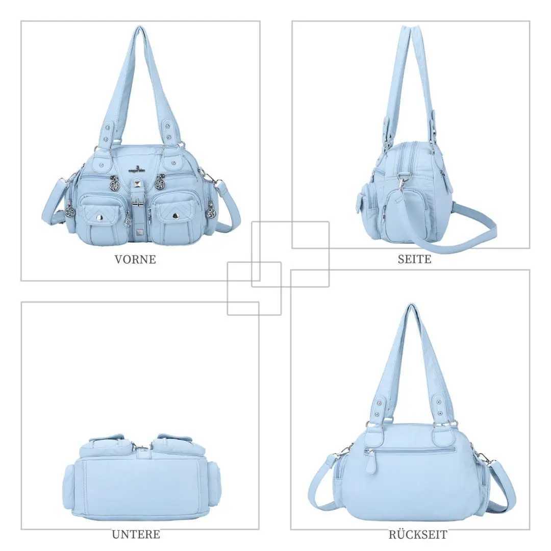 Angel Wen handbag Sahel top handle handbag PU Shoder bag Garbage bag Gift Shoder bag Y250318