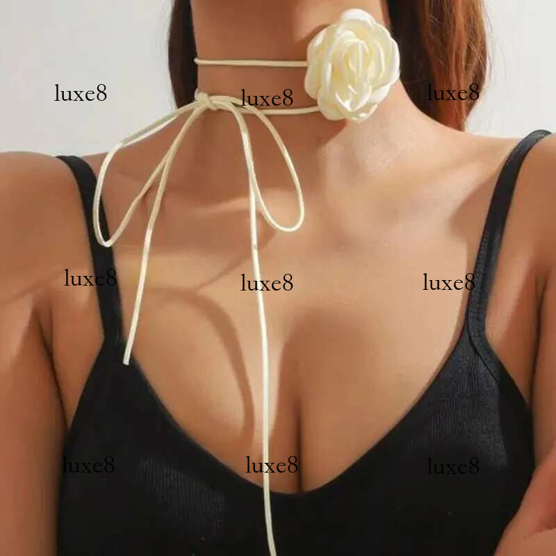 Exquisite Imitation Pearl Choker Fashionable Bow Tie Lace Up Velaet Necklace Personality Simple Jewelry For Woman