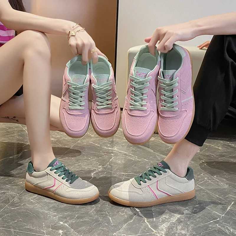 Wens Casual Sneakers New Fi Faux Suede Pahwork Lace Up Running Shoes Wan Outdoor Sport Training Flats Plus Size 43 Y250318