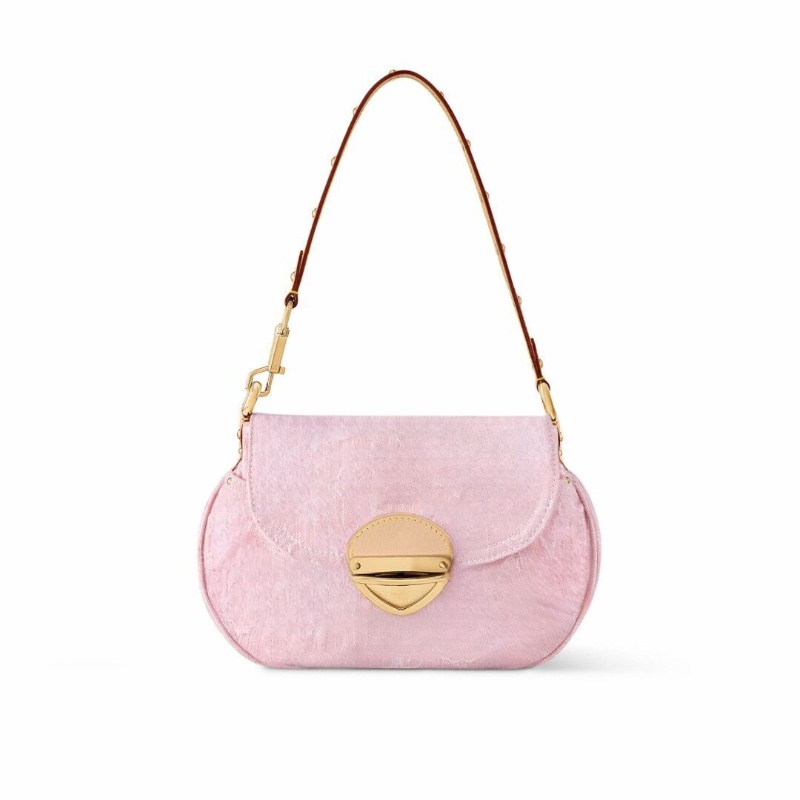 Newest Luxury Designer bag Women Crossbody bag Denim Pink Blue Leather Handbag Shoulder Bags Female Croissant Chain Top Quality Purses