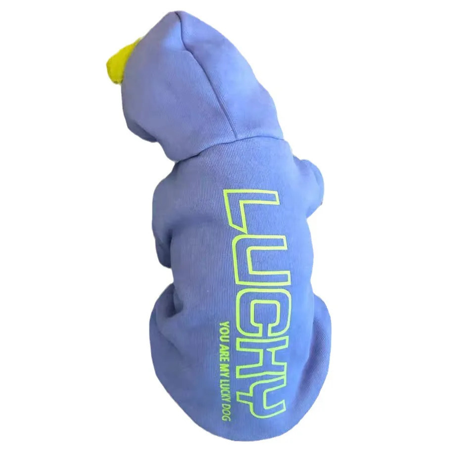 Ins Fashion Letter Hoodie Warm Sweater Schnauzer French Bulldog Small Medium Dog 250318