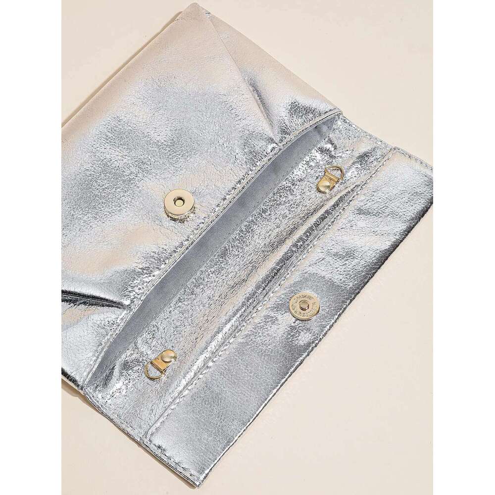 Evening Women's Sparkle Bags Envelope Clutches Shoulder Chain Handbag Bridal Wedding Purse Roll Top Clutch Bag