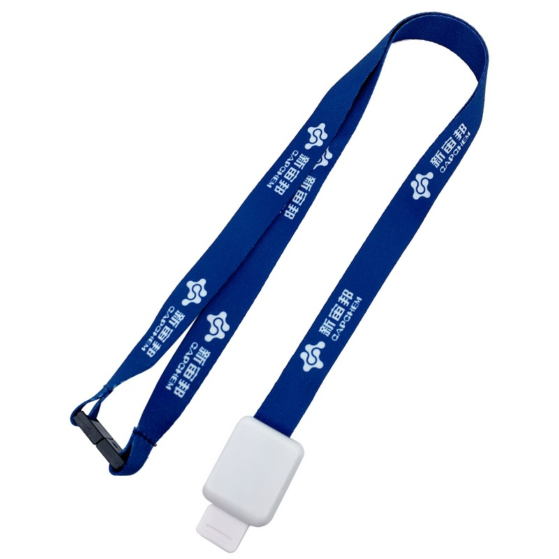 Hot Sale Blue Retractable Reels Key Chains Neck Strap Lanyard Band for Id Badge Holder for Business School Event,