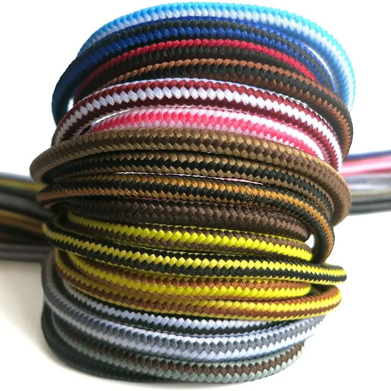 1 Pair 18 Colors Striped Double Color Shoe laces Round Outdoor Sneakers Shoelaces Cotton Boots Shoelace 70CM 90CM 120CM 150CM 250318