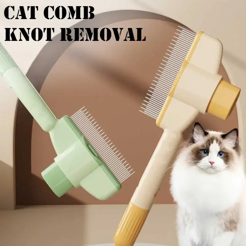 Cat comb knot removal floating hair artwork long pet selfcleaning dog beauty products flea 250318