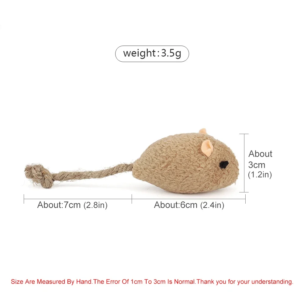 20Pcs/ Lot Cat Toys Interactive Cat Game Catnip Toys for Cats Rattle Cat Mouse Toys Also Prefilled Catnip Faux Fur Pet Products