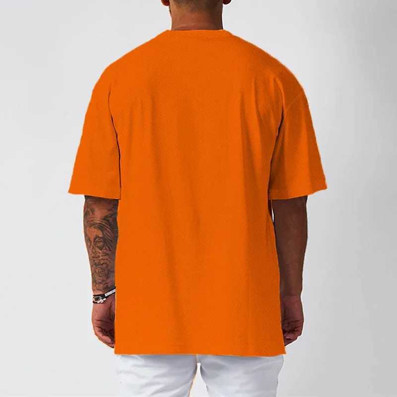 Gym Clothing Mens Fitness Oversized Loose T-Shirts Outdoor Hip Hop Streetwear Mesh Quick Dry Short Sleeved Bodybuilding ShirtsT250318