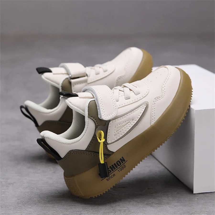 Tenis sports shoes for children in spring/autumn new boys and girls sports shoes casual board shoes leather soft soled childrens white shoesXJ250318