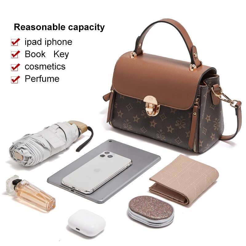 FOXER Women PVC Leather Messenger Flap Bag Vintage Signature Retro Fashion Female Handbag Casual Lady PU Shoulder Crossbody Bags