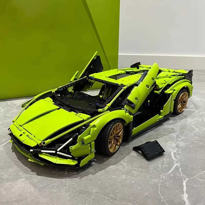 Kalein Green Cow 1 8 Technical Sports Car Model Building Block Mechanical Group Model Toy Moc Home Decoration Boy Birthday Gift W250318