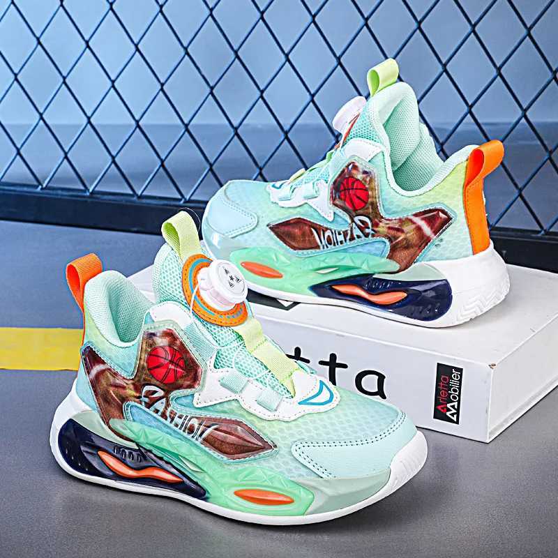 New leather childrens outdoor running shoes boys shoes sports shoes fashionable and casual walking shoes non slip basketball shoes for studentsXJ25031