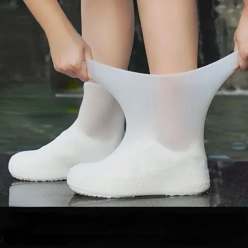 Silicone WaterProof Shoe Covers Unisex Shoes Protectors Reusable NonSlip Rain Boot Overshoes Walking Accessories 250318