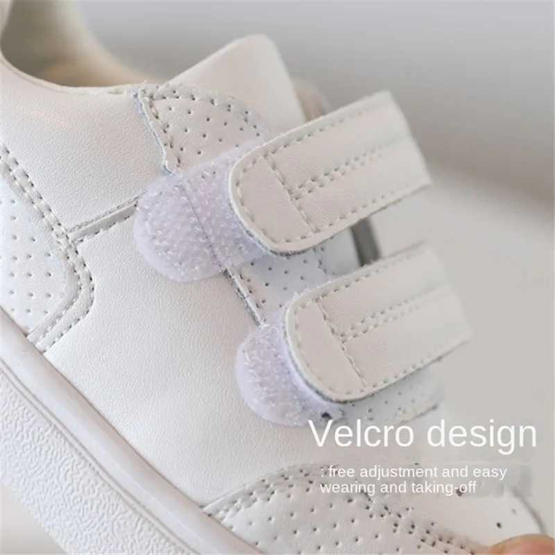 Genuine leather childrens shoes unisex white childrens sports shoes breathable soft sole outdoor tennis fashion childrens boys and girls shoes W250318