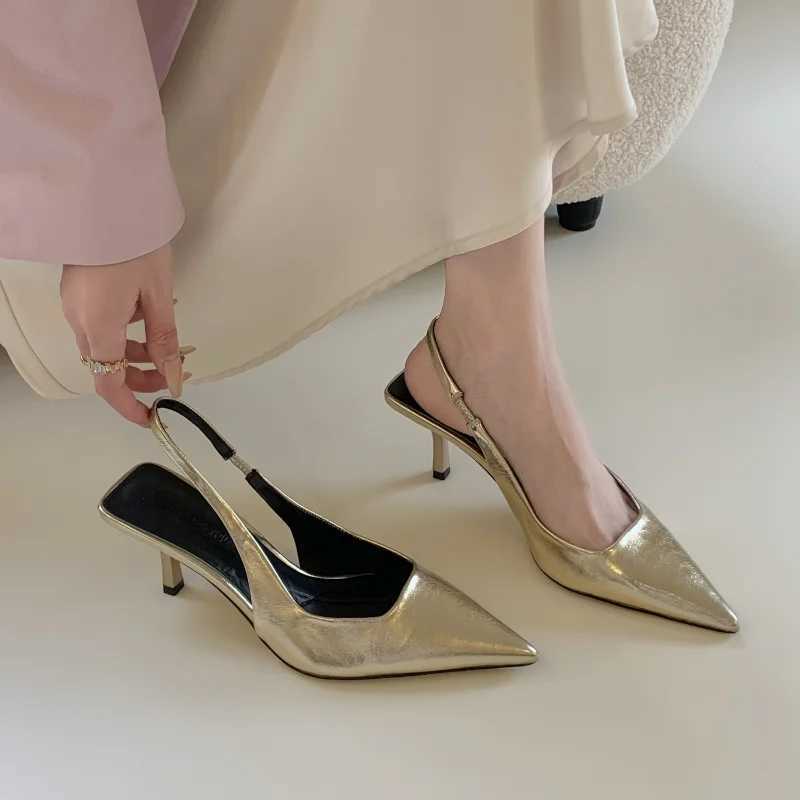 Wen Sier High H Pointy Sandals 2024 Summer New Fi Pumps Wen Buckle Strap Stilettos Ladies Sexy Sandals High H Y250317