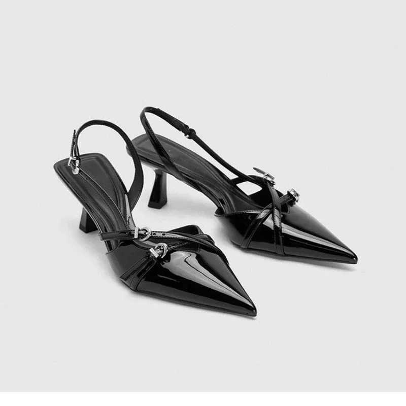 Sandalia Veraniegas De Punta recha Para Mujer Zapatos De Tac n Alto Elegant Y Sexy 2024 Y250317