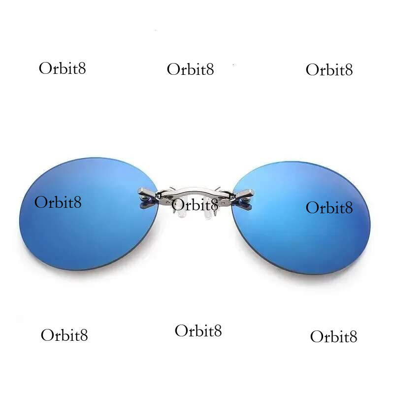 Clip On Nose Glasses Round Rimless Matrix Morpheus Sunglasses Mini Frameless Vintage Men Eyeglasses UV400