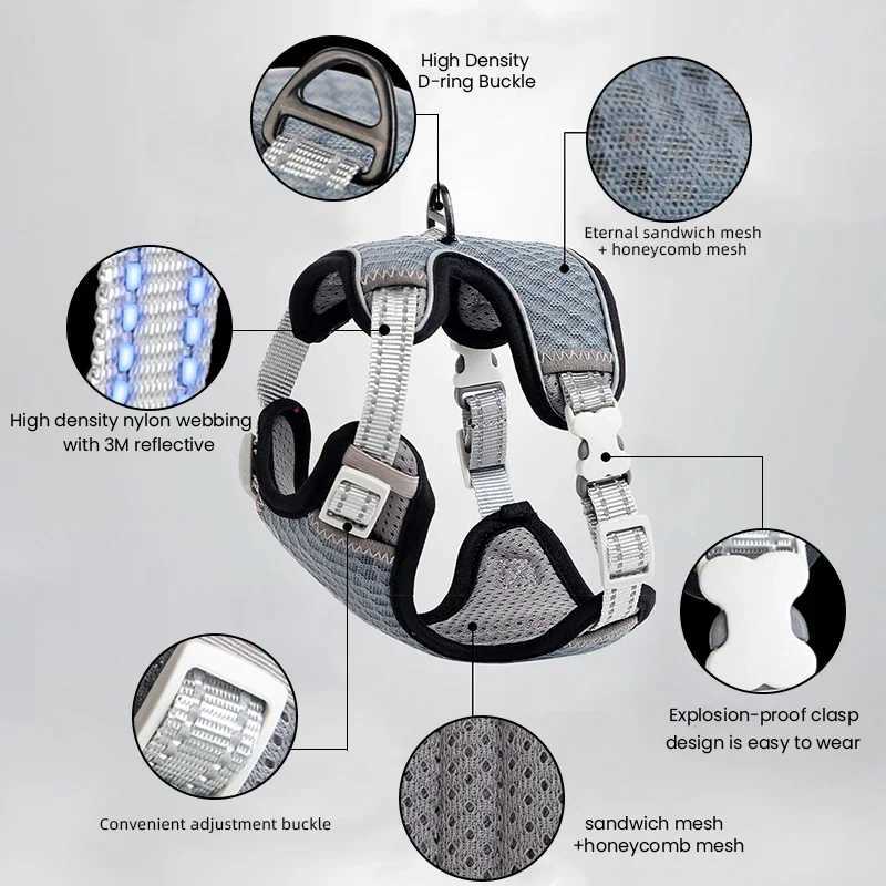 ATUBAN cat straps and belts are used for walking small cat straps for escape and large adjustable cat straps for reflectionT250318