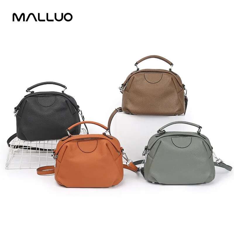Women Cow Genuine Leather Crossbody Bag Female Cowhide Designer Shoulder Bags Ladies Casual Retro Commuting Handbag Lady