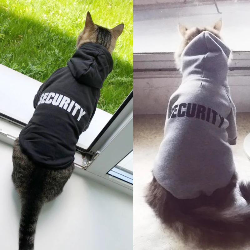 Pet Cat Clothes Security Coats Jacket Hoodies For Cats Outfit sweater Clothing Costume Rabbit Dogs for cats 250318
