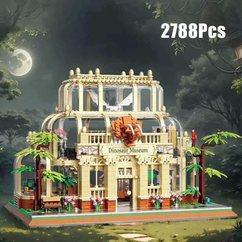 2788 pieces of dinosaur museum building blocks creative Ci street view dinosaur hall MOC model DIY building blocks boys toys children holiday giftsXJ2