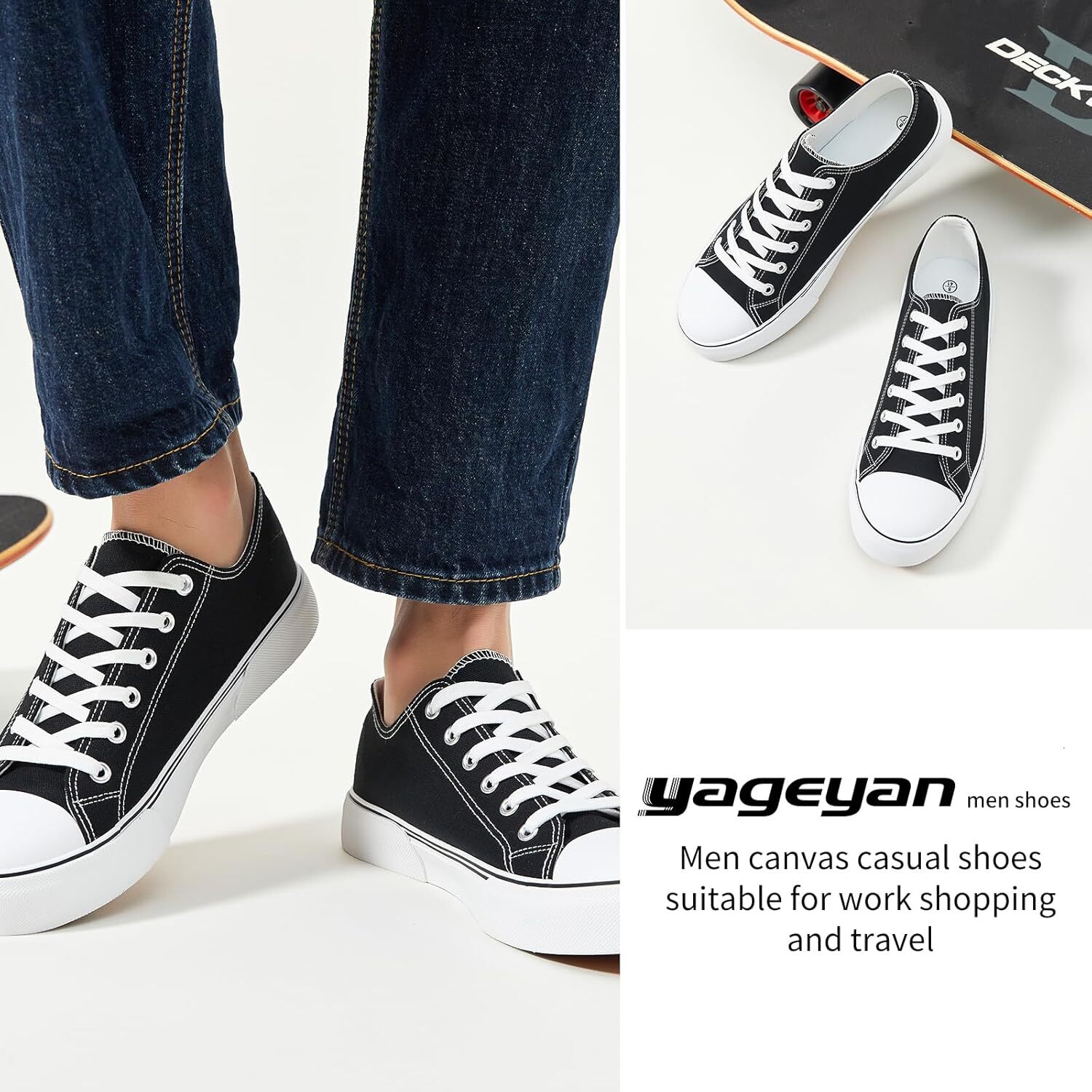 2025 With Box Designer Casual Shoes Men's canvas low top shoes, classic casual sports shoes, black and white fashionable shoes