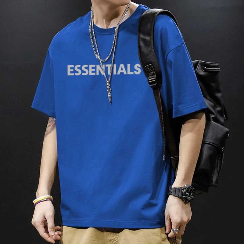 New Mens Pure Cotton Short sleeved T-shirt Trendy Brand Summer Loose Couple T-shirt Street Trendy Clothing HarajukuT250318