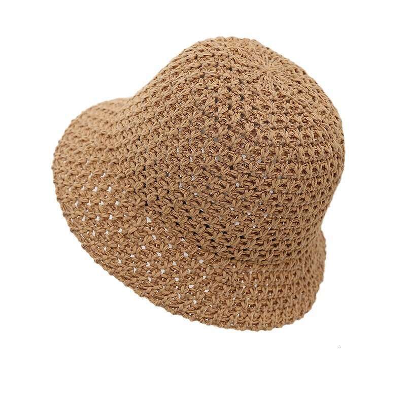 Summer hollow fisherman women's breathable thin anti UV fashionable basin hat, bucket sun hat