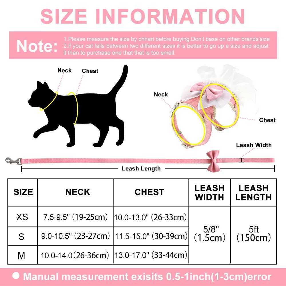 Cute Bow Cat Strap Princess Cat Dress Nylon Kitten Party Dress Dog StrapT250318