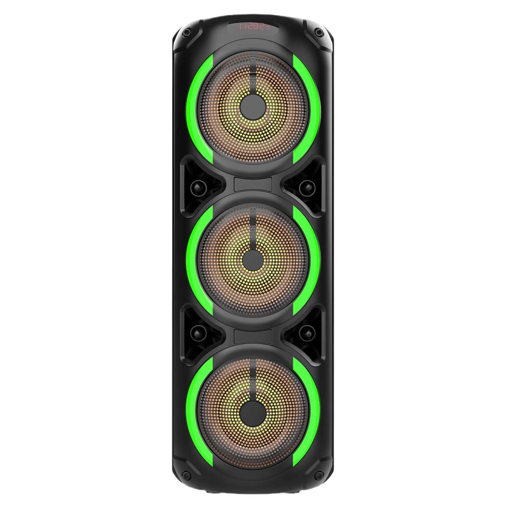 3000W Portable Speaker Sub woofer Heavy Bass Sound System Party Dj Rechargeable Led Light Loud Speaker Z250213