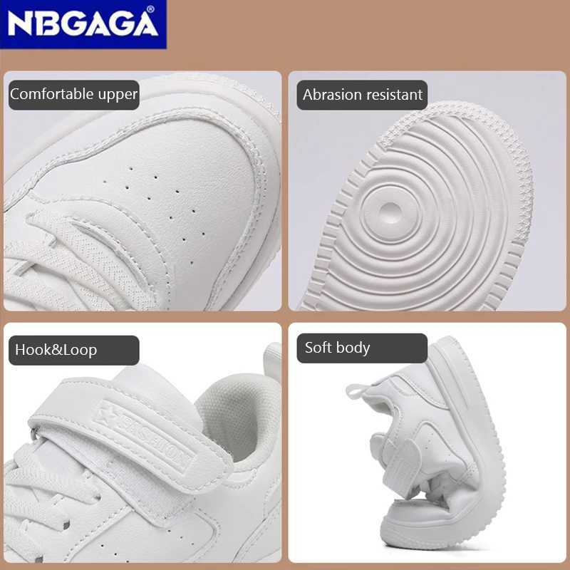 Childrens sports shoes boys casual shoes black leather flat shoes student walking shoes non slip girls shoes lightweight sports tennis shoes W250318
