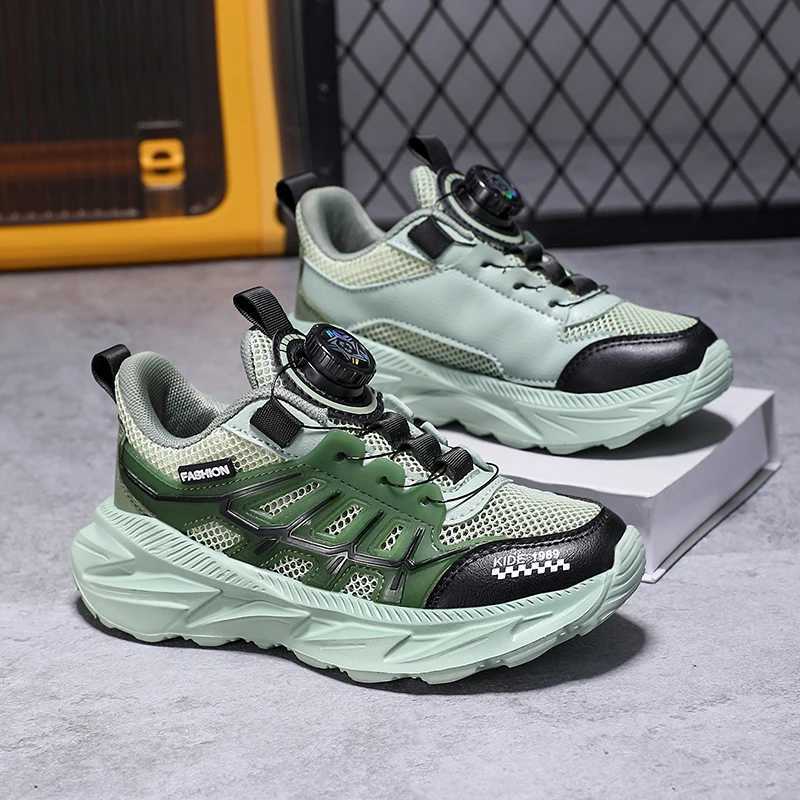 Boys Basketball Sports Shoes for Boys Running Shoes Kids Lightweight Shoes Childrens Sneakers Rotary Buttons Outdoor Shoes W250318