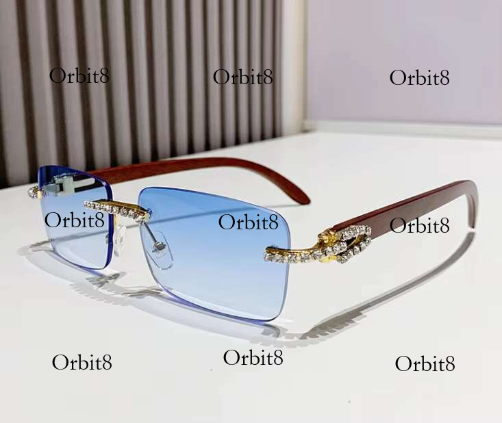 GWN OEM Lunettes Rectangle Rimless Sunglasses Dia Women Eyeglasses