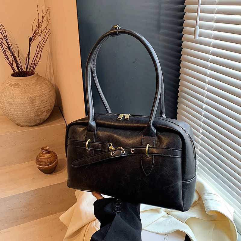 MOODS Square Shoe Bags for Wen Little Bost Bag Solid Color PU Leather Large Capacity Handbag 2024 Lat Trend Handbag Y250318