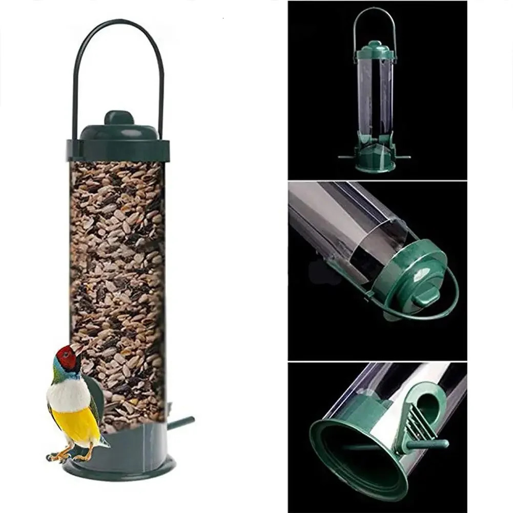 Pet bird feeder outdoor hanging wild food container with simple handle hummingbird 250318