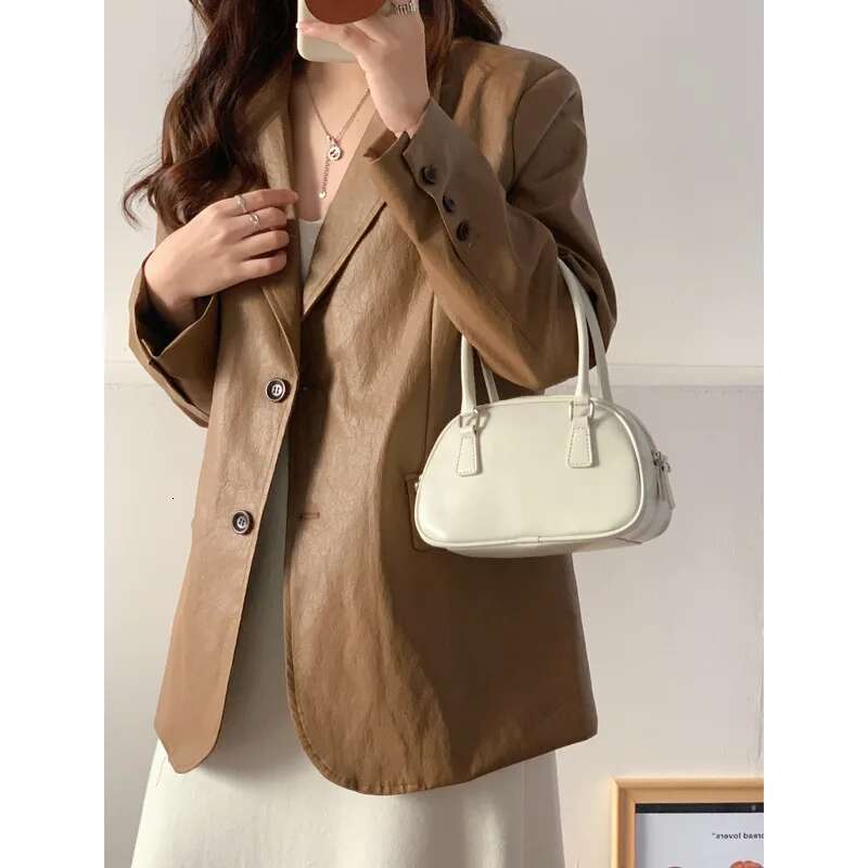 2024 Genuine Leather Women's Mini Boston High Quality Retro Versatile Handbags Small Shell Shoulder Bag Cowskin Purses