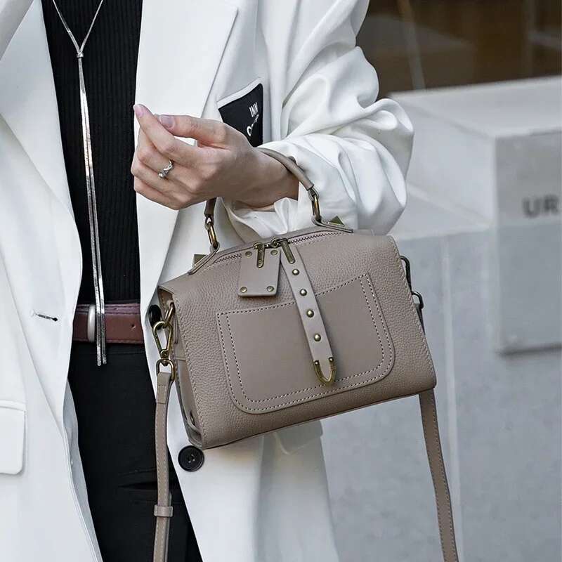 Women's Cowhide Genuine Leather Handbags Ladies Trend Designer Crossed Bag Pillow Lady Shoulder Crossbody Bags For Female