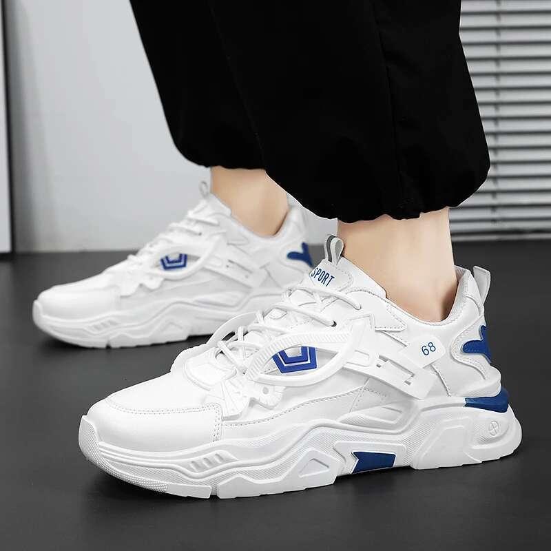 Student height increasing four season new thick men's casual sports soft sole comfortable outdoor running shoes