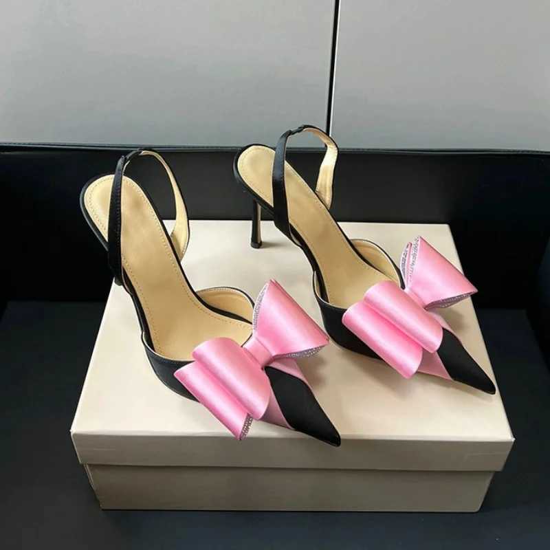2025 New Hollow WenS Shoes Breathable Mesh Sandals Summer Leather Pointy Stiletto H Y250317