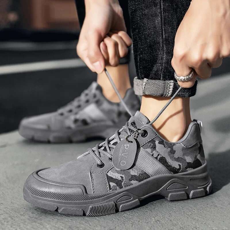 Camouflage Sports Canvas Casual Denim Shoes High-quality Men Outdoor Platform Desert Ankle Bota Mascua