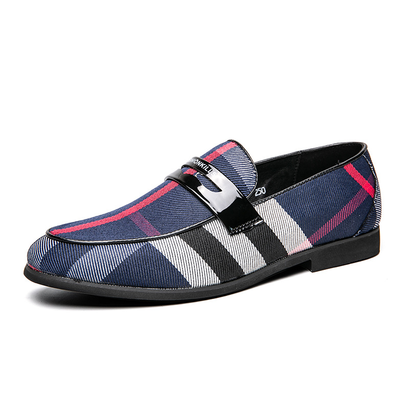 new spring and autumn low-cut formal Peas shoes color-blocking casual Large size 47 48 leather shoes for men