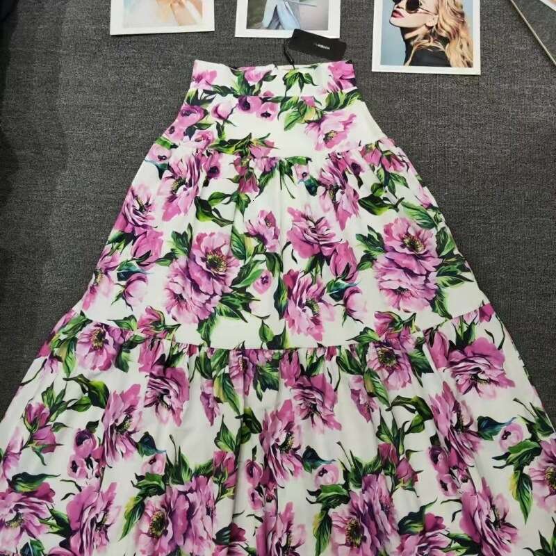Spring Fashion Printed Midi Skirt New Style