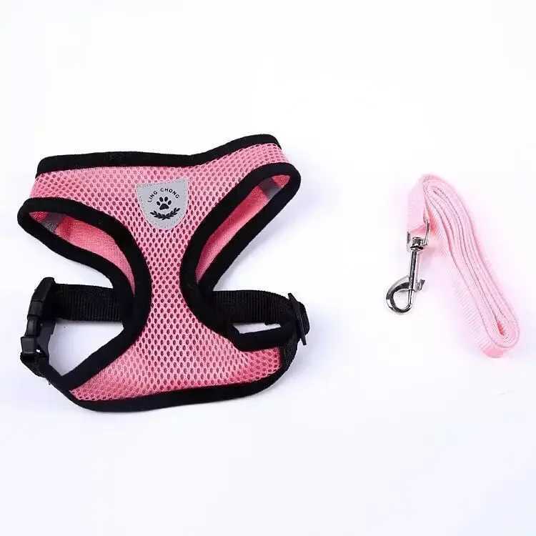 Adjustable cat and dog harness vest dog walking lead harness dog collar polyester harness small to medium-sized dog and cat accessoriesT250318