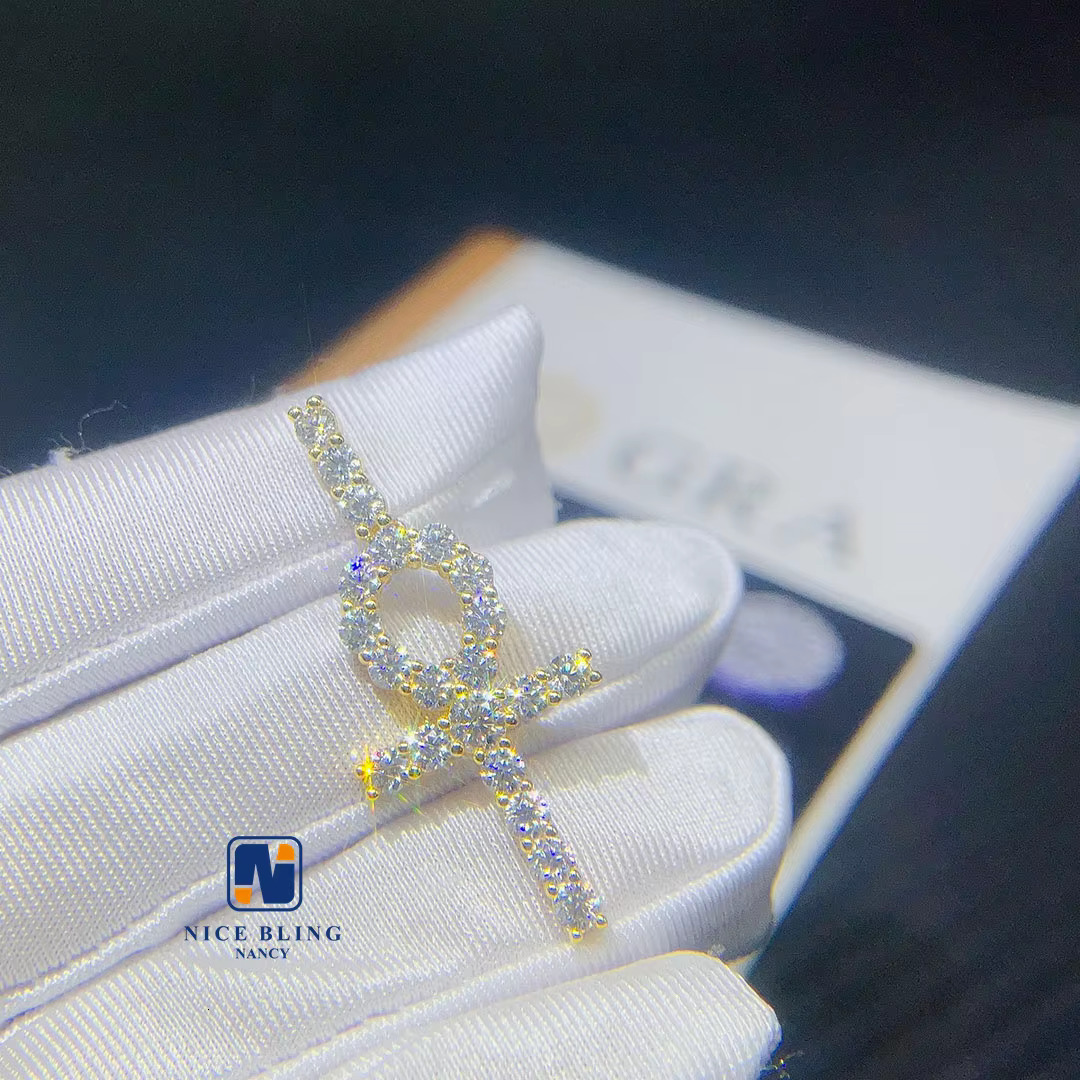 VVS Moissanite Diamond Pendant Best Price Iced Out Sterling Silver Jewelry Real S925 Moissanite Cross Pendant