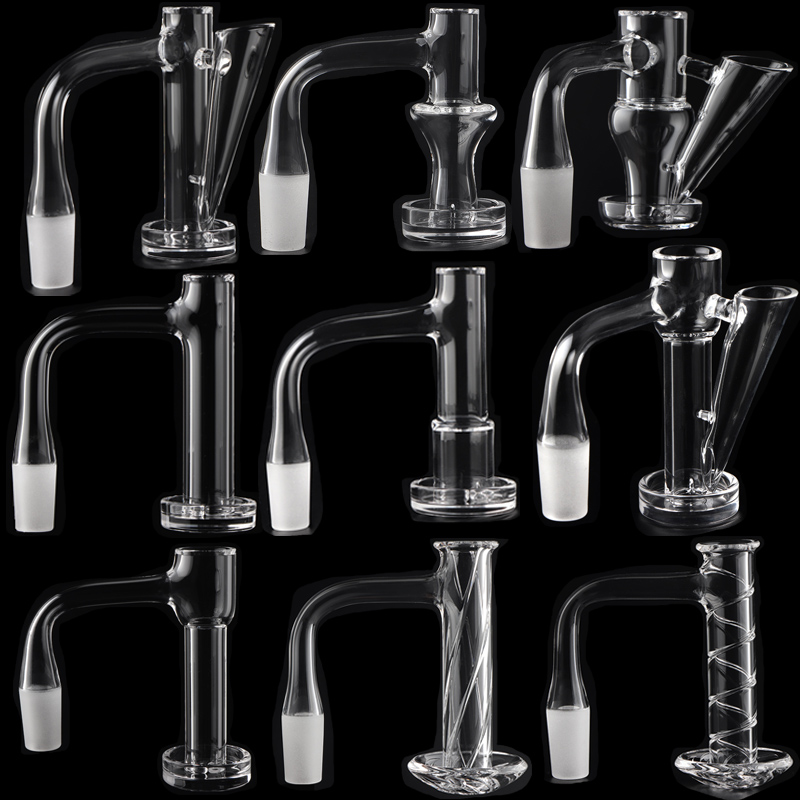 Full Weld Beveled Edge Terp Slurpers Control Tower Terp Slides Quartz Banger With Sandblasted 16mm 20mm OD 10mm 14mm Joint