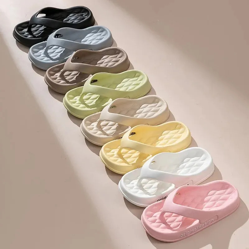 Womens Platform Non-slip Slippers Solid Color Indoor Flip FlopsWomens Footwear ZYT2438 250318