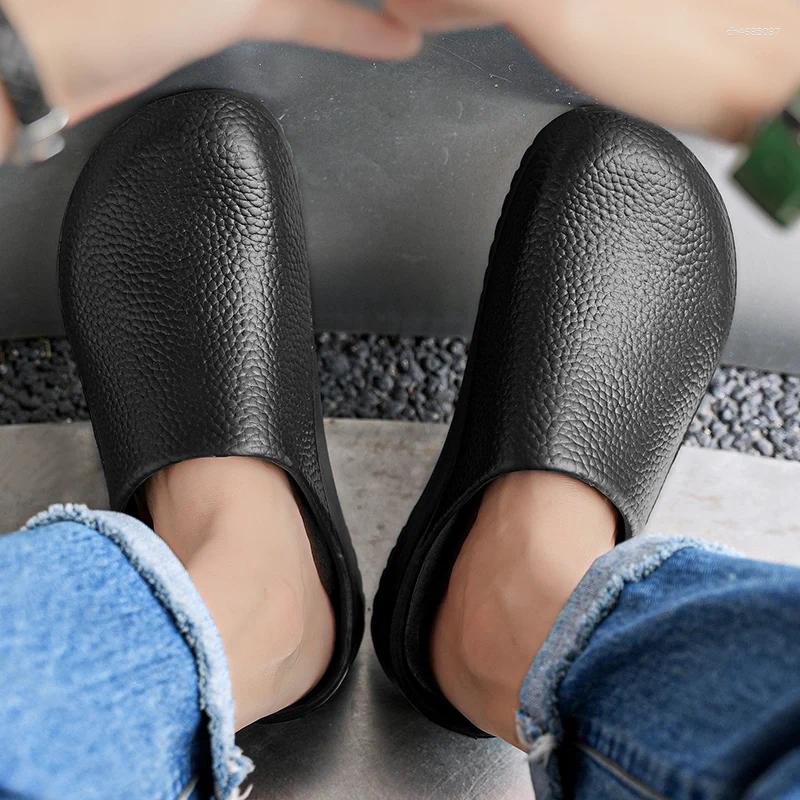 Sandals Men's Summer El Kitchen Non-Slip Oil-Resistant Chef Shoes Safety Breathable Comfortable Flat Work XL 47 hurenlakeshoes
