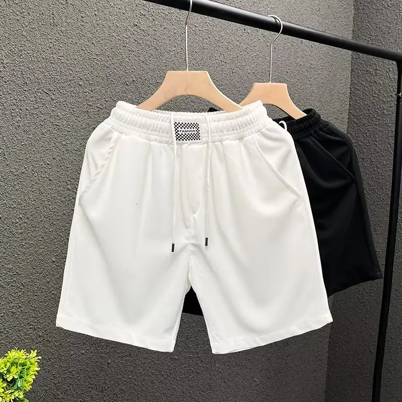 High End Casual Shorts Mens Summer Trend Thin Style Trendy Sports Slim Fit Five Quarter Pants Streetwear Fitness 250317