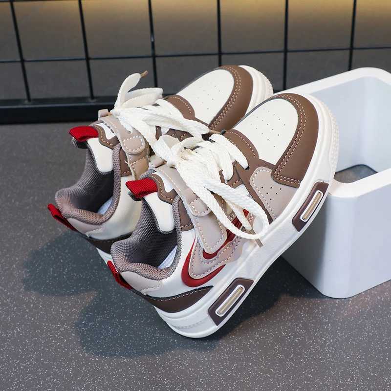 Lightweight sports shoes breathable running shoes for boys and girls hook and loop fasteners school childrens basketball shoesXJ250318