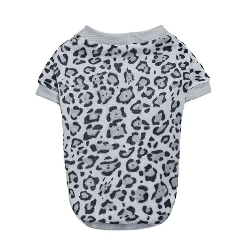 Soft Warm Dog Clothes Fleece Coat Pullover Leopard Pattern Thick Pet Sweater For Small Medium Large Dogs Cat Clothing 250318