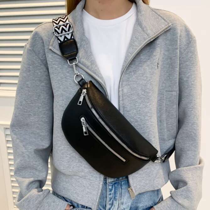 Leather Retro PU Banana Women Waist Fanny Pack Sg Crossbody Shoulder Chest Bum Belt Half Moon Hobo Bag
